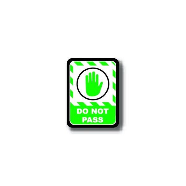 Ergomat 12in x 9in RECTANGLE SIGNS - Do Not Pass DSV-SIGN 108 #0396 -UEN - main